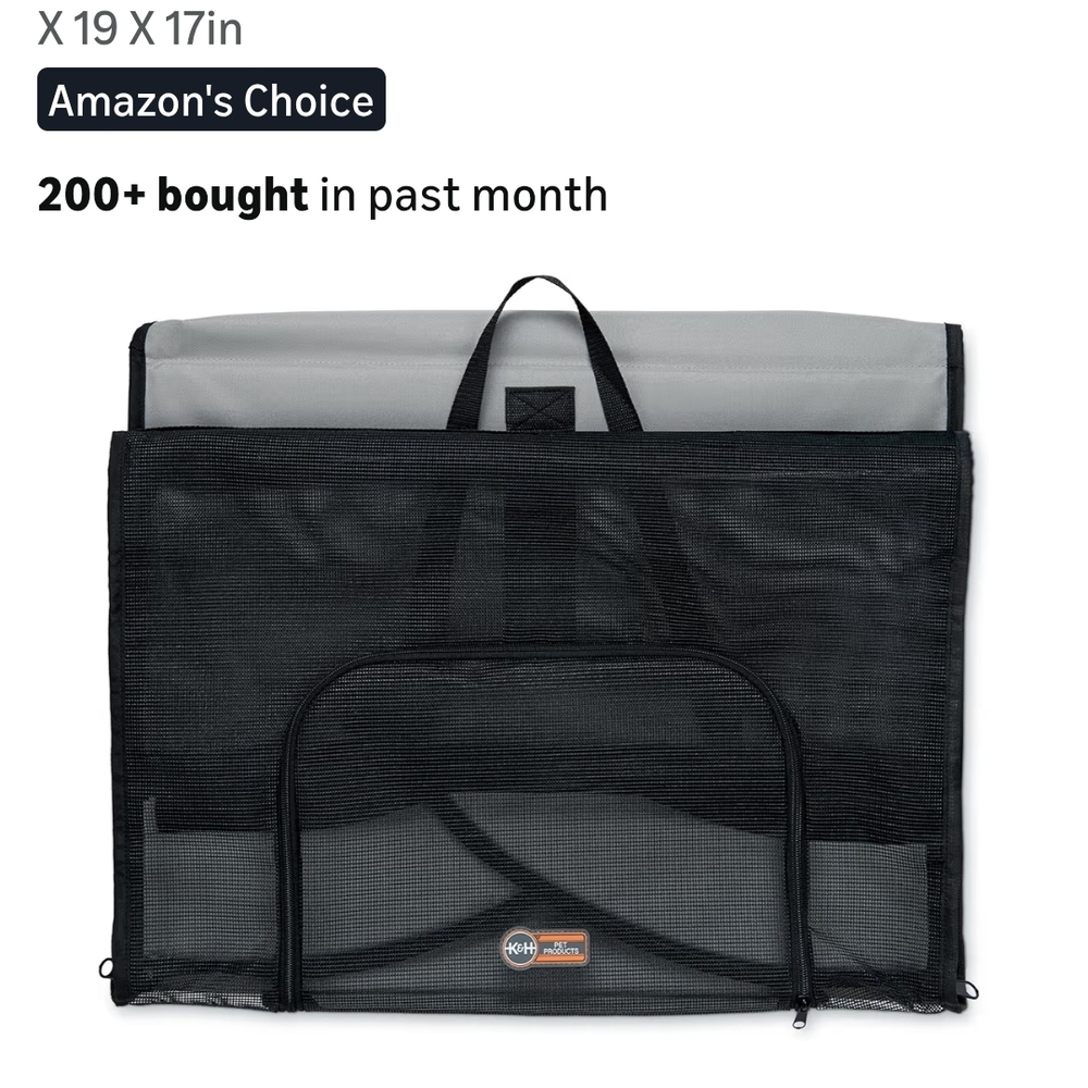 Black Pet Carrier with Mesh Windows - Picture 7 of 8
